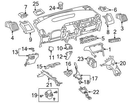 55480-47061-G0 Toyota Panel Assembly, Instrument Panel Finish