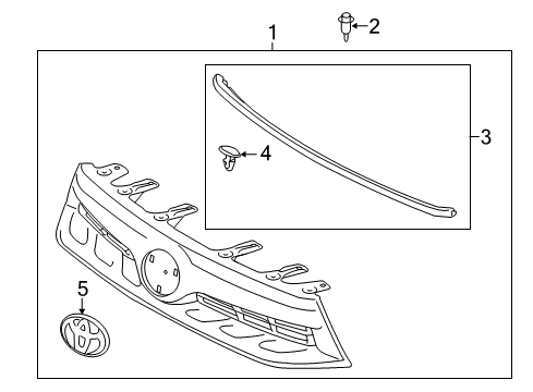 Toyota 53101-48939 Grille Sub-Assembly, Radiator 53101-48939 Toyota Grille Sub-Assembly, Radiator