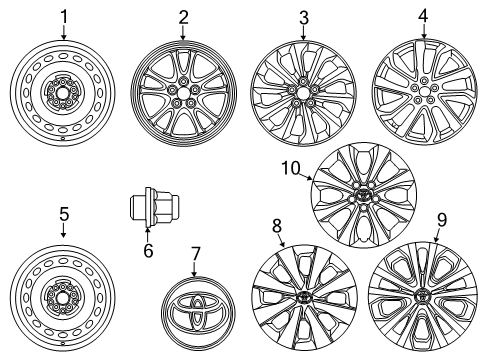 42611-12D41 Toyota Wheel, Steel