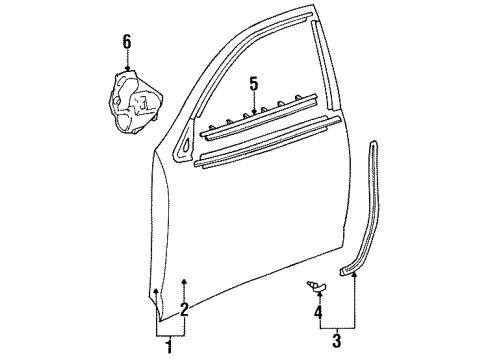 67832-07010 Toyota Access Cover, Driver Side