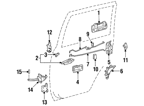 Toyota 69780-60010 Lock Rod, Driver Side 69780-60010 Toyota Lock Rod, Driver Side
