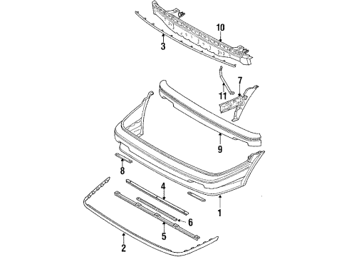 Toyota 52711-12150 Molding, Front 52711-12150 Toyota Molding, Front
