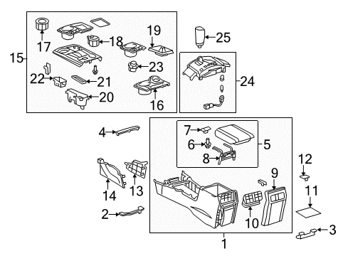 58910-35380-C2 Toyota Box Assembly, Console, Rear