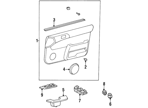 Toyota 74210-16120-B0 Armrest, Gray, Front Passenger Side 74210-16120-B0 Toyota Armrest, Gray, Front Passenger Side