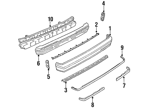Toyota 52615-22100 Absorber, Rear 52615-22100 Toyota Absorber, Rear