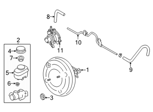 SU003-11614 Toyota Vacuum Booster Assembly Left-Hand
