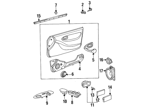 74232-20250-C0 Toyota Bezel, Upper Driver Side
