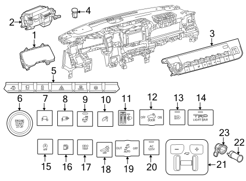 847B2-AN010 Toyota Switch, Outer Mirror