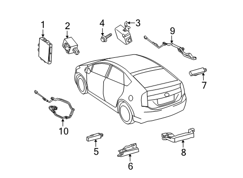 89904-47374 Toyota Transmitter Sub-Assembly