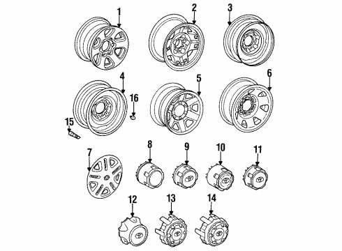 42601-35651 Toyota Wheel Sub-Assembly, Disc