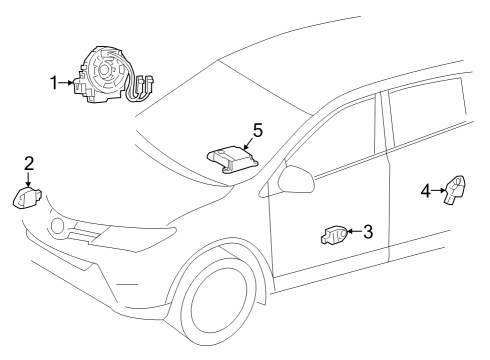 89170-0A120 Toyota Sensor Assembly, Air Bag