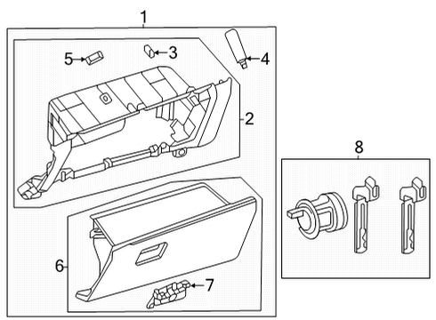 55509-0E070-C0 Toyota Panel Sub-Assembly, Glove Compartment
