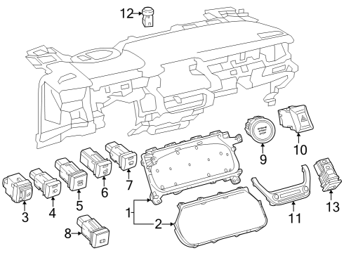 Toyota 83800-1AS90 Meter Assembly, Combination 83800-1AS90 Toyota Meter Assembly, Combination