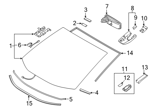 56101-4A934 Toyota GLASS SUB-ASSY, WIND