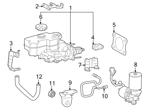 Toyota 47055-AN030 Cylinder Sub-Assembly, Brake Stroke Simulator 47055-AN030 Toyota Cylinder Sub-Assembly, Brake Stroke Simulator