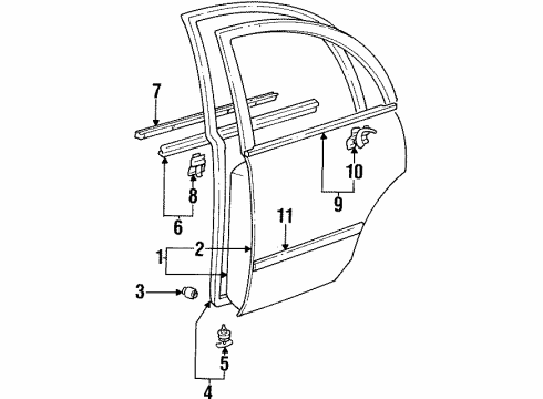 67003-13230 Toyota Door Shell, Passenger Side