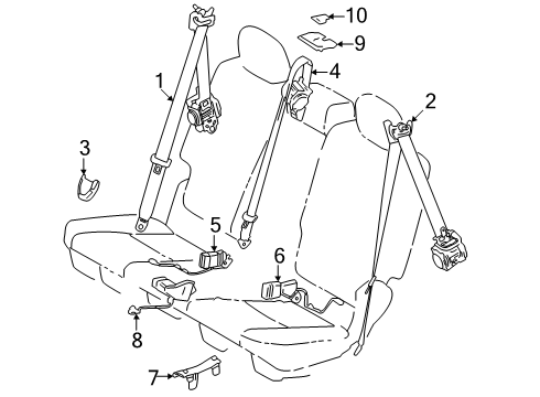 73240-60830-C0 Toyota Belt Assembly, Front Seat