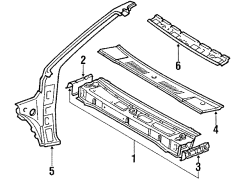 75535-16030 Toyota Reveal Molding, Lower