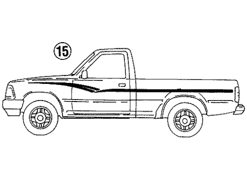 00211-35914-04 Toyota Stripe Tape, Driver Side