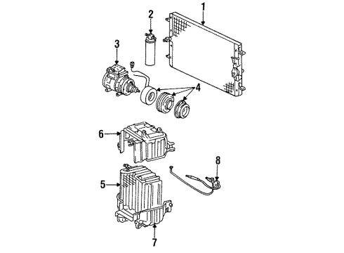 Toyota 88460-22231 Condenser 88460-22231 Toyota Condenser