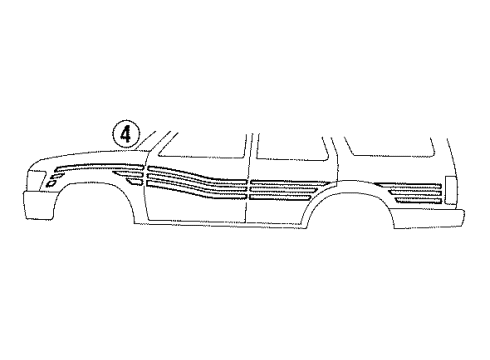 75981-35040 Toyota Stripe Tape, Passenger Side