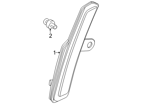 81710-30240 Toyota Reflector, Front Passenger Side