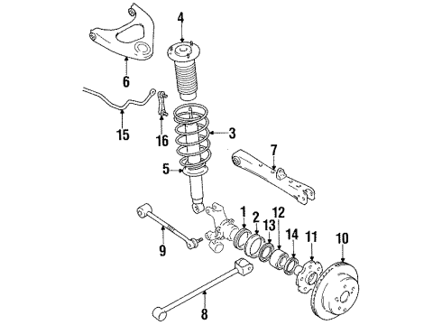 47750-22200 Toyota Caliper, Rear Driver Side