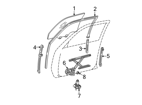 2002 Toyota Camry Front Door Diagram