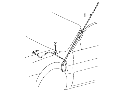 1996 Toyota Paseo Antenna & Radio Diagram
