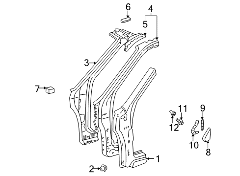 2002 Toyota Prius Hinge Pillar Diagram
