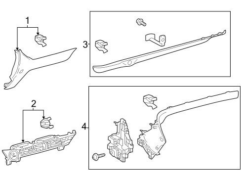 2025 Toyota Crown Instrument Panel Components Diagram