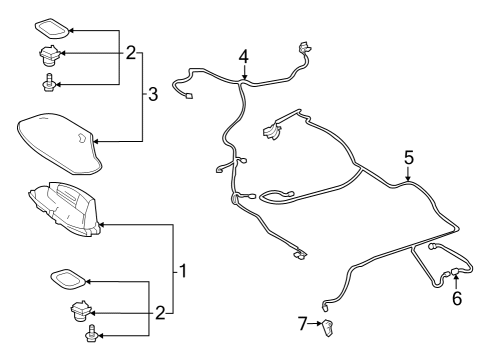 2025 Toyota Grand Highlander Antenna & Radio Diagram