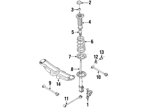 1988 Toyota Corolla Rear Suspension Components Diagram