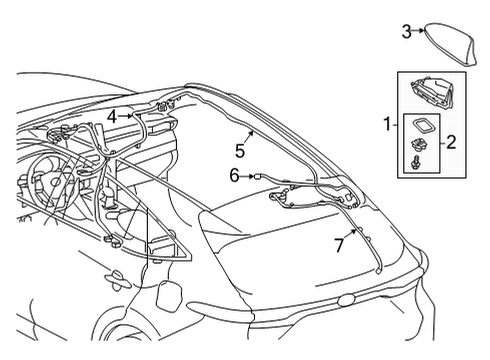 2024 Toyota Venza Antenna & Radio Diagram