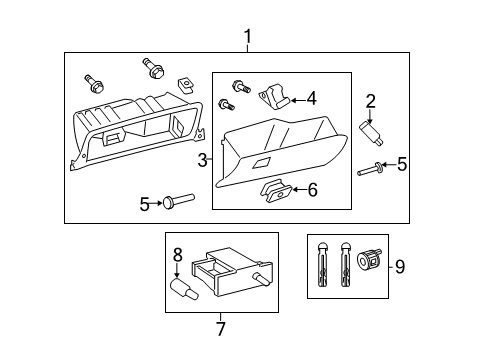 2010 Toyota Avalon Glove Box Diagram
