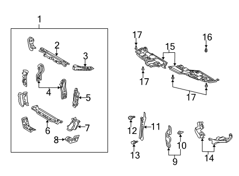2002 Toyota Camry Radiator Support - Belts Diagram 2 - Thumbnail