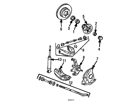 1985 Toyota Pickup Front Brakes Diagram