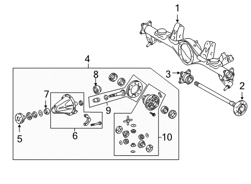2024 Toyota 4Runner Axle Housing - Rear Diagram