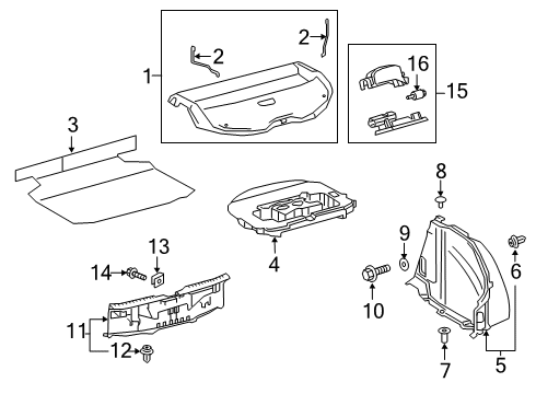 2025 Toyota Corolla Interior Trim - Rear Body Diagram