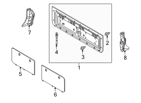2011 Toyota Land Cruiser Interior Trim - Tail Gate Diagram