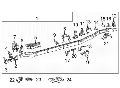 2025 Toyota Tacoma Frame & Components Diagram