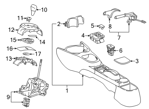2013 Toyota Yaris Console Diagram