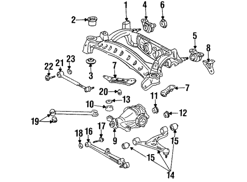 1994 Toyota Supra Rear Suspension Components Diagram