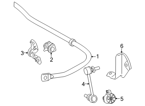 2024 Toyota Land Cruiser Stabilizer Bar & Components Diagram