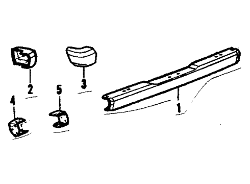 1984 Toyota Land Cruiser Bumper & Components - Rear Diagram