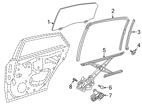 2022 Toyota Avalon Rear Door Diagram