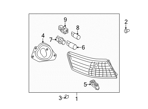 2009 Toyota Camry Bulbs Diagram