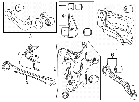 2025 Toyota Crown Signia Lower Control Arm - Rear Diagram
