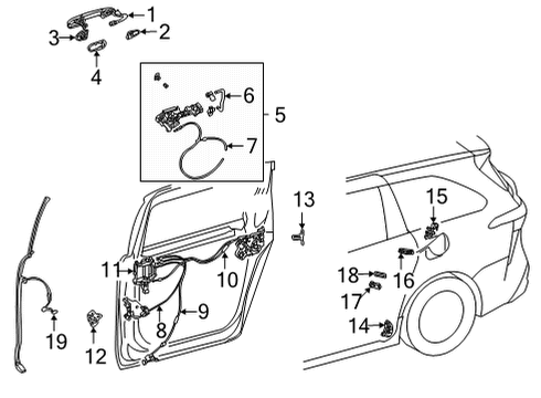 2025 Toyota Sienna Sliding Door Diagram