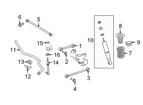 2024 Toyota 4Runner Stabilizer Bar & Components Diagram